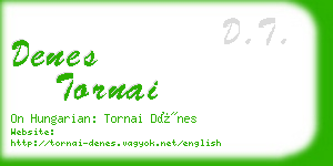 denes tornai business card